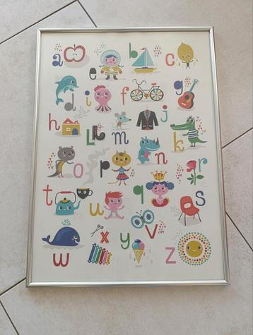Abc poster kinderkamer met lijst 50x75 beschikbaar voor biedingen