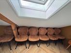6 nette stoelen cognac micro-leder, Huis en Inrichting, Stoelen, Ophalen, Zo goed als nieuw, Bruin, Vijf, Zes of meer stoelen