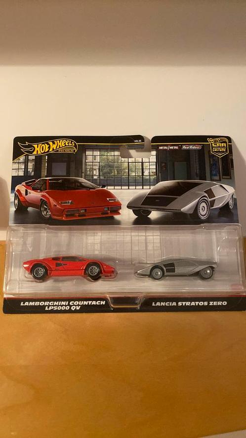 Hot wheels Lamborghini & Lancia 2 pack premium, Hobby en Vrije tijd, Modelauto's | Overige schalen, Zo goed als nieuw, Ophalen of Verzenden