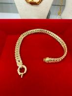 Prachtige 14 karaats gouden cuban armband, Ophalen of Verzenden, Nieuw, Goud
