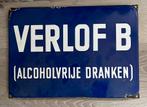 Emaille Bord Verlof B Vergunning, Ophalen of Verzenden, Gebruikt, Reclamebord