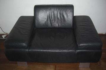 Kalfsleren Montel Fauteuil Loveseat Bank 135x95x73 beschikbaar voor biedingen