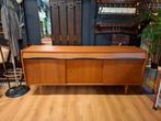 Vintage lowboard sideboard teak kast wandkast wandmeubel, .., 150 tot 200 cm, Vintage mid century design jaren 60 70, Zo goed als nieuw