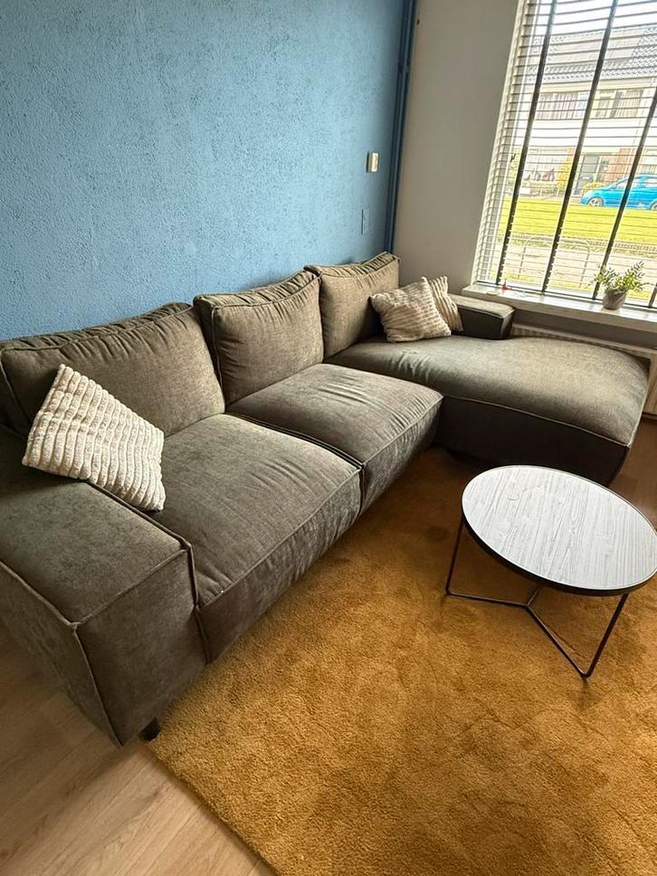 3 zits loungebank, Huis en Inrichting, Banken | Complete zithoeken, Zo goed als nieuw, Stof, Ophalen of Verzenden