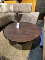 Ronde Salontafel Ron Mangohout 80 cm – Bruin Showmodel -40%, 50 tot 100 cm, Rond, Nieuw, Minder dan 50 cm