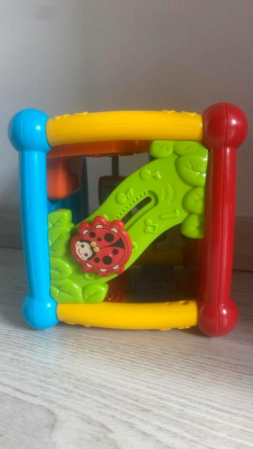 Een ontdek & leer kubus, Kinderen en Baby's, Speelgoed | Educatief en Creatief, Zo goed als nieuw, Ontdekken, Met licht, Met geluid