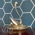 Vintage, retro, verzilverde ringhouder sieraden zwaan, Antiek en Kunst, Ophalen of Verzenden