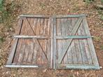 Houten Draaipoort - Hardhout, Tuin en Terras, Tuinpoorten, Ophalen, Gebruikt, 200 cm of meer, Hout