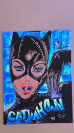 Cat whoman, blouw zwart neon, uniek 8060, Ophalen of Verzenden