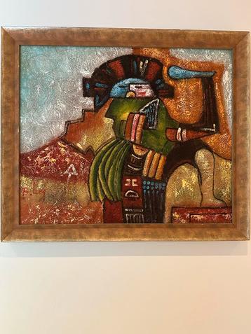 B. Long - The Dancing Mask - Origineel Schilderij, Gesigneer beschikbaar voor biedingen