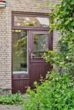 Hard houten buitendeur 2 delig, Doe-het-zelf en Verbouw, Deuren en Horren, Ophalen, Gebruikt, Buitendeur, 200 tot 215 cm