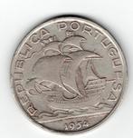 24-397 Portugal 10 escudo 1954, Postzegels en Munten, Munten | Europa | Niet-Euromunten, Zilver, Losse munt, Overige landen, Verzenden