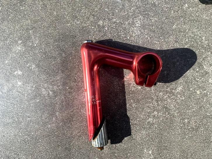 Metallic rode stuurpen BLB en fietsbel, Fietsen en Brommers, Fietsonderdelen, Gebruikt, Algemeen, Stuur, Ophalen of Verzenden
