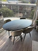 4 Eetkamerstoelen — Perfecte staat – lichtgroen, Ophalen, Zwart, Zo goed als nieuw, Vier