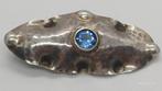 Zilveren Vintage Broche Amsterdamse School, Ophalen of Verzenden, Zo goed als nieuw, Met edelsteen, Zilver