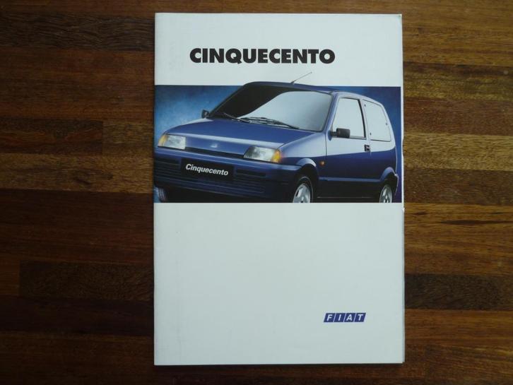 Fiat Cinquecento (1995/1996), Boeken, Auto's | Folders en Tijdschriften, Nieuw, Overige merken, Ophalen of Verzenden