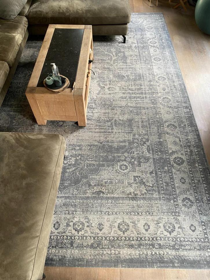 Grijs vloerkleed (+/- 3 bij 4), Huis en Inrichting, Stoffering | Tapijten en Kleden, Gebruikt, 200 cm of meer, 200 cm of meer