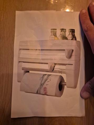 Keukenrolhouder met Folie- en Kruidenrek beschikbaar voor biedingen