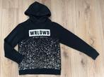 Stoere H&M hoodie trui sweater met capuchon zwart wit 158, Trui of Vest, H&M, Ophalen of Verzenden, Zo goed als nieuw