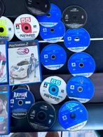 PlayStation 2 slim zwart veel game demo discs free mcboot, Ophalen of Verzenden, Zo goed als nieuw, Zwart, Met 2 controllers