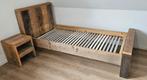 Steigerhouten Kinderkamer,  bed + nachtkastje + kledingkast, Huis en Inrichting, Slaapkamer | Bedden, Ophalen, 90 cm, Eenpersoons