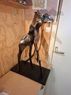 Metalen beeld  twee giraffen, Ophalen of Verzenden