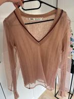 Zara shirt met lange mouwen S, Kleding | Dames, Bruin, Zara, Ophalen of Verzenden, Zo goed als nieuw