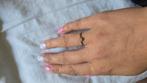 Diamanten verlovingsring, 14k Geel en Wit Goud, Sieraden, Tassen en Uiterlijk, Ringen, Ophalen, Gebruikt, Wit, 17 tot 18