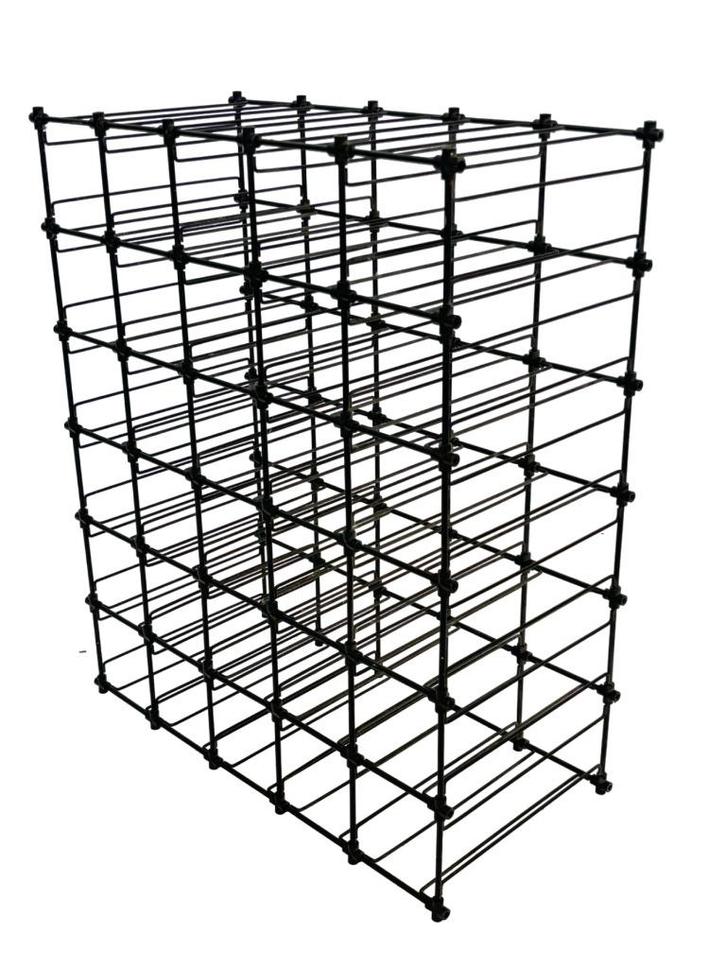 Vintage Wijnrek Modulair Metaal Jaren 80 Minimalistisch, Huis en Inrichting, Woonaccessoires | Wijnrekken, Gebruikt, Minder dan 50 cm