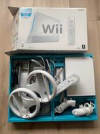 Nintendo Wii compleet met spellen, Ophalen, Zo goed als nieuw, Met 2 controllers, Met stuurtje