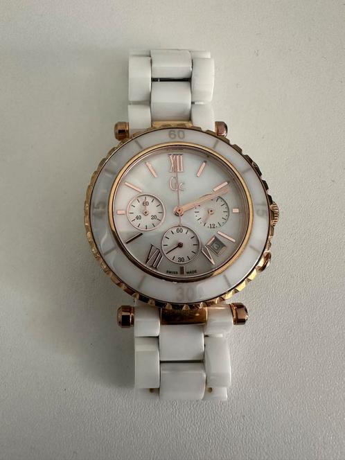 Gc Guess original white/gold, Sieraden, Tassen en Uiterlijk, Horloges | Dames, Zo goed als nieuw, Polshorloge, Guess, Staal, Ophalen of Verzenden