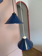 Twee vintage blauwe lampen (Massive België), Ophalen of Verzenden, Zo goed als nieuw, Minder dan 50 cm