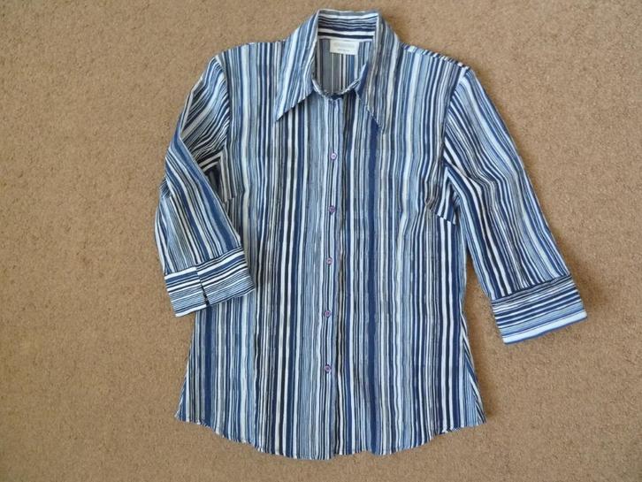 Gestreepte blouse travelstof mt 36 nieuw, Kleding | Dames, Blouses en Tunieken, Nieuw, Maat 36 (S), Blauw, Ophalen of Verzenden