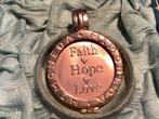VERMEIL ROSÉ GOUD MI MONEDA HANGER PENNING HOUDER EN PENNING, Verzenden, Zilver, Hanger