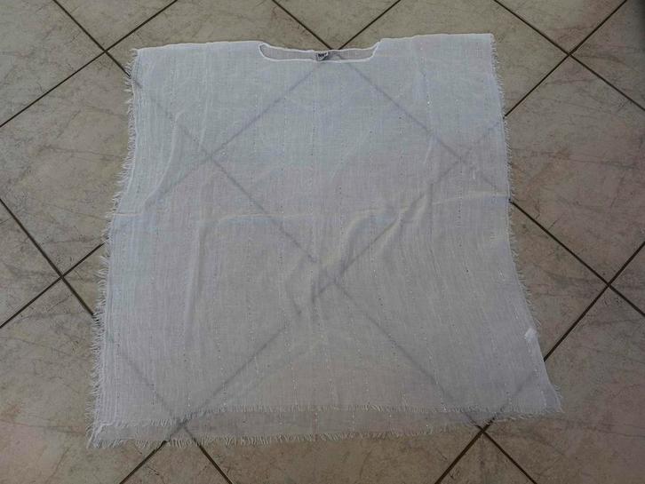 nieuw kimono strandjurk tuniek wit viscose zilveren paletten, Kleding | Dames, Badmode en Zwemkleding, Nieuw, Overige typen, Wit