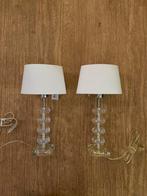 tafellampjes witte kapjes, Ophalen, Zo goed als nieuw, Glas