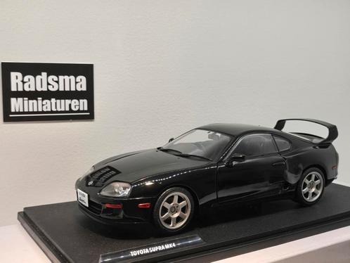 Toyota Supra MK4 (A80) Zwart - 1:18 Solido, Hobby en Vrije tijd, Modelauto's | 1:18, Nieuw, Auto, Solido, Ophalen of Verzenden