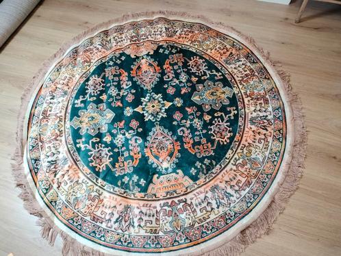 Rond kleed Ø170 cm met franjes – Oosters design, Huis en Inrichting, Stoffering | Tapijten en Kleden, Gebruikt, 150 tot 200 cm