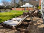 Design ligbedden nu ook met wit en zwart onderstel uit voorr, Tuin en Terras, Tuinmeubel-accessoires, Verzenden, Nieuw