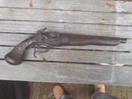 Groot Hout met Metalen Delen Duplicaat Pistool - ONKLAAR, Antiek en Kunst, Ophalen of Verzenden