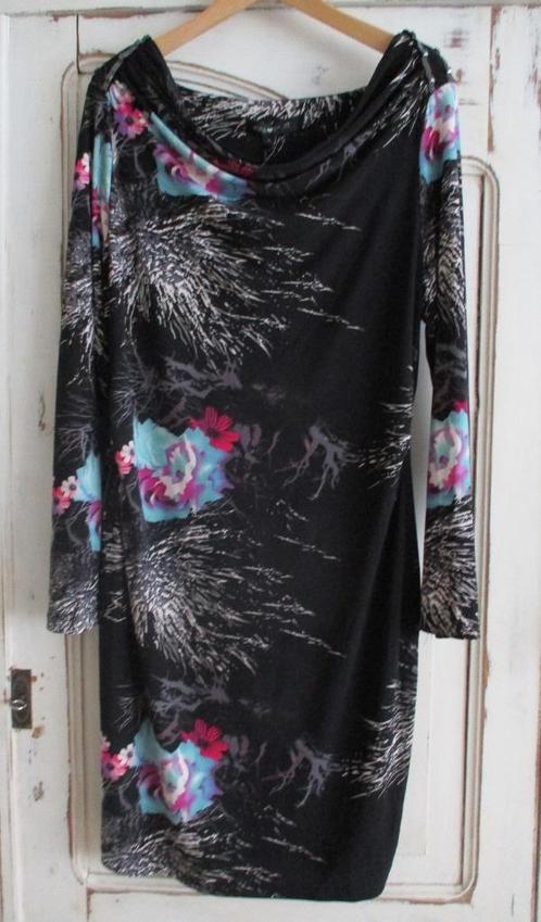 Anna Scott tricotjurk met drapering, maat XL, Kleding | Dames, Jurken, Nieuw, Maat 46/48 (XL) of groter, Onder de knie, Verzenden
