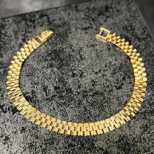 14k gouden armband rolex schakel prachtig model, Sieraden, Tassen en Uiterlijk, Armbanden, Ophalen of Verzenden