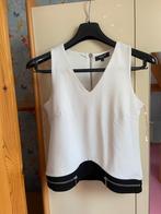 Top wit met zwart rits detail Coolcat M zonder mouw, Maat 38/40 (M), Wit, Ophalen of Verzenden, Zo goed als nieuw