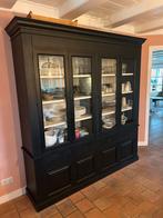 Goossens Florence Buffetkast - Zwart/Wit Eiken, Ophalen, 25 tot 50 cm, 200 cm of meer