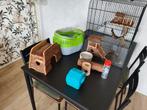Hamster kooi met toebehoren, Kooi, Minder dan 75 cm, Zo goed als nieuw, Hamster