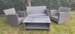 Tuinmeubelset in prima staat, 4 zitplaatsen, Ophalen of Verzenden, Loungeset, Wicker
