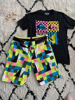 Heren zomer set korte broek/zwembroek met shirt maat M, Ophalen of Verzenden, Maat 48/50 (M), Zwart, Zwemshort