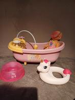 Roze poppen badje met Simba pop badpak, duikbril, zwemring, Ophalen of Verzenden, Gebruikt, Babypop