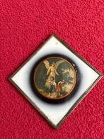 Antieke prent van een beschermengel, Antiek en Kunst, Ophalen of Verzenden