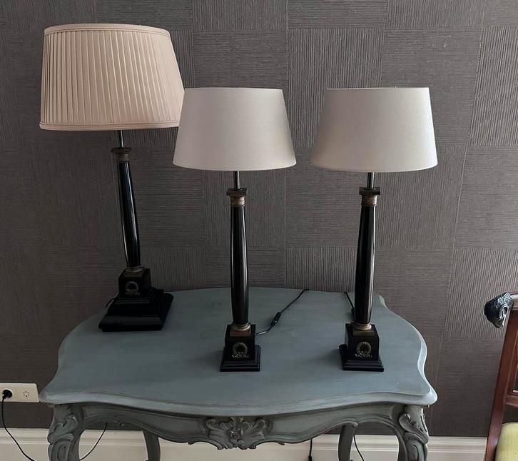 3x Tafellampen Imperio Art Decoratie Deco, Huis en Inrichting, Lampen | Tafellampen, Zo goed als nieuw, 75 cm of meer, Overige materialen